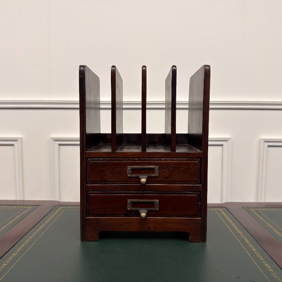 Organizzatore da scrivania classico inglese – Decorazione, Legno, Ottone (photo 2 of 6)