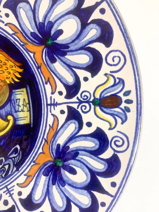 Piatto Decorativo in Ceramica di Faenza Dipinto a Mano Anni '50, Oggetti decorativi (foto 6 di 8)