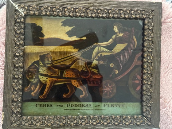 Image 1 of Mezzotint glass painting