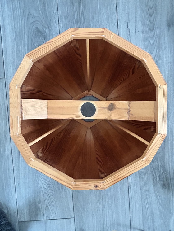 Image 1 of Lampada da terra GB Solbackens Svarveri in pino impiallacciato (anni '70)