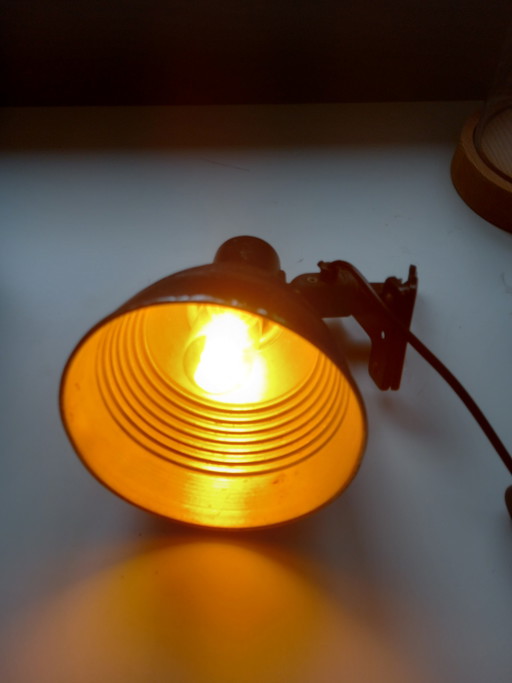 Industrielle Vintage Targetti Sankey Klemmleuchte
