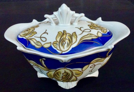 Image 1 of Alka Kunst - Bavaria - Vintage - Schaal - met deksel - Porselein, Tafelstuk.