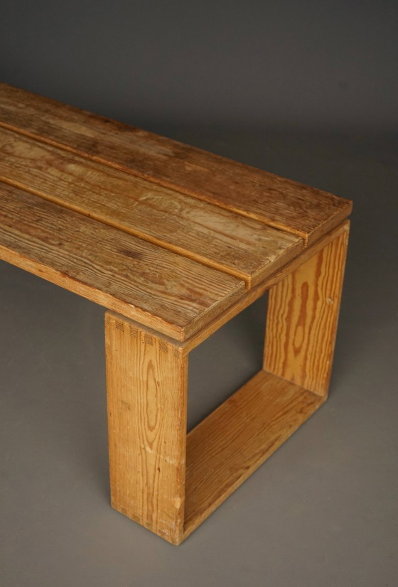 Image 1 of Vintage Scandinavian Solid Pine Bench. 1960s