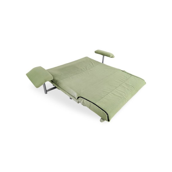 Ligne Roset Multy slaapbank in suèdegroen met armleuningen – 2 zitsbanken, Textile (photo 7 of 10)