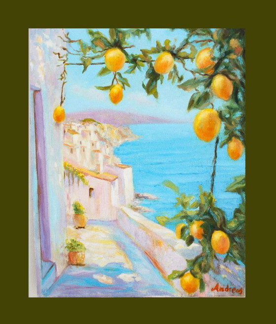 Quadro a Olio di una Vista sul Mare. – Dipinti e disegni, Wood (photo 9 of 10)