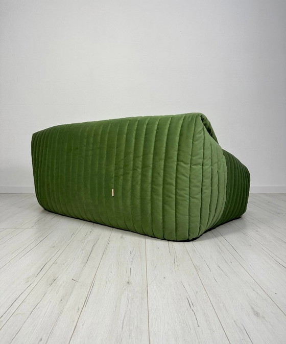 Image 1 of Canapé Sandra vintage d'Annie Hiéronimus pour Cinna, velours vert, design français, années 1970