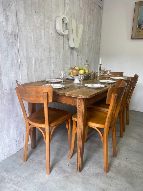 Image 1 of Ancienne table de ferme 170x78cm