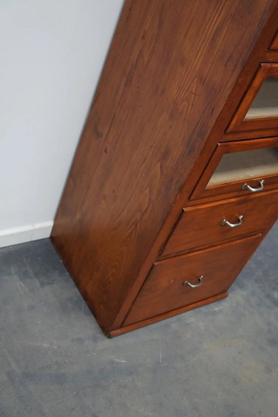 Image 1 of Mobiletto alto da merceria in pino tedesco d'epoca, anni '50