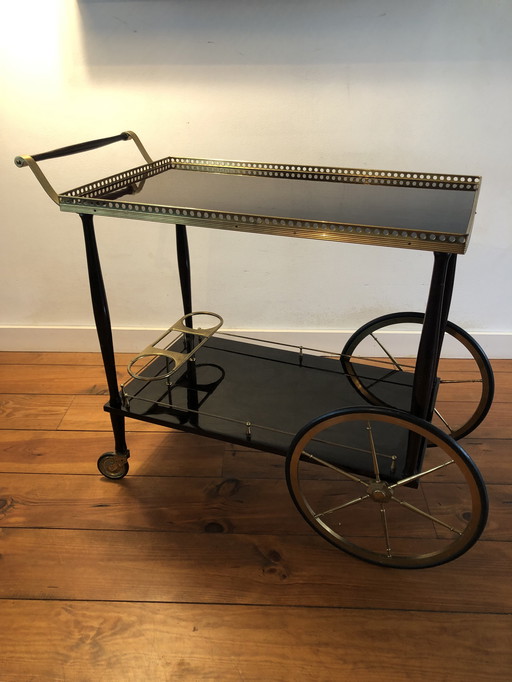 Italian vintage bar cart / serving cart.