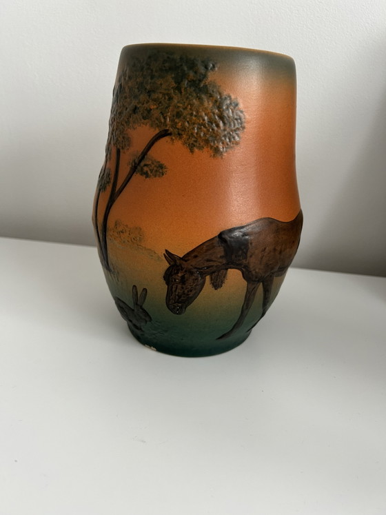 Jarrón danés de cerámica Art Nouveau - P. Ipsens Enke 1909 J. Steenstrup – Jarrones, Ceramic (photo 4 of 6)