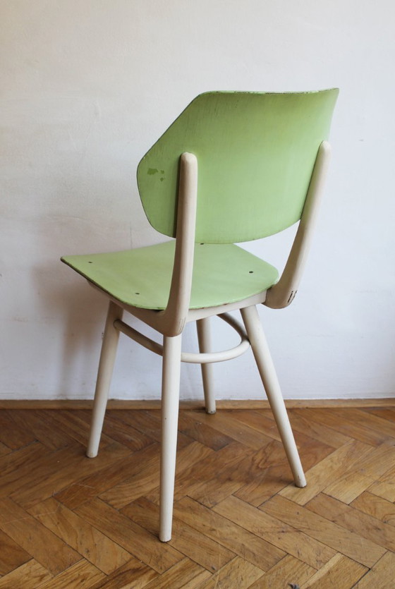 Set di 6 sedie da pranzo TON | Finitura originale color pastello | 1964 – Wood (photo 35 of 46)