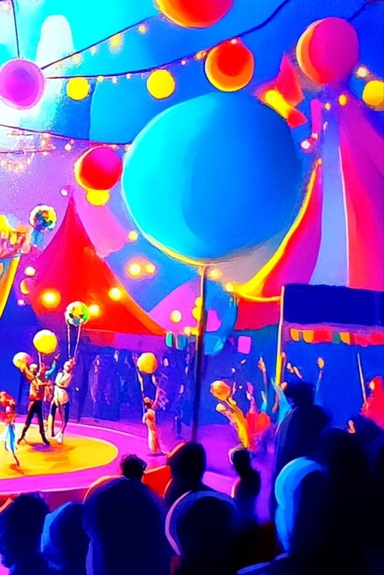 Image 1 of Maria Rosario ARROYO - El encanto Circense XXL - Artist canvas