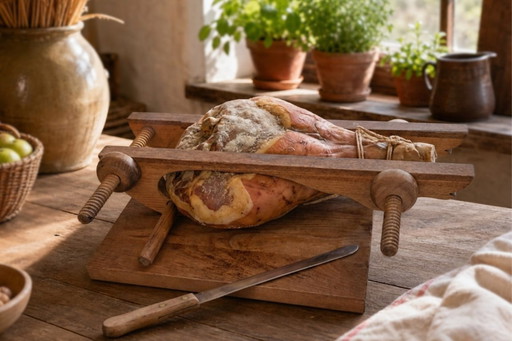 Soporte para jamón de madera maciza – Artesanía tradicional