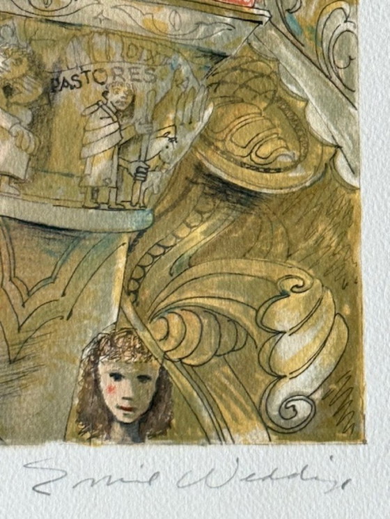 Image 1 of Litografia "Il ponte" di Emil Weddige