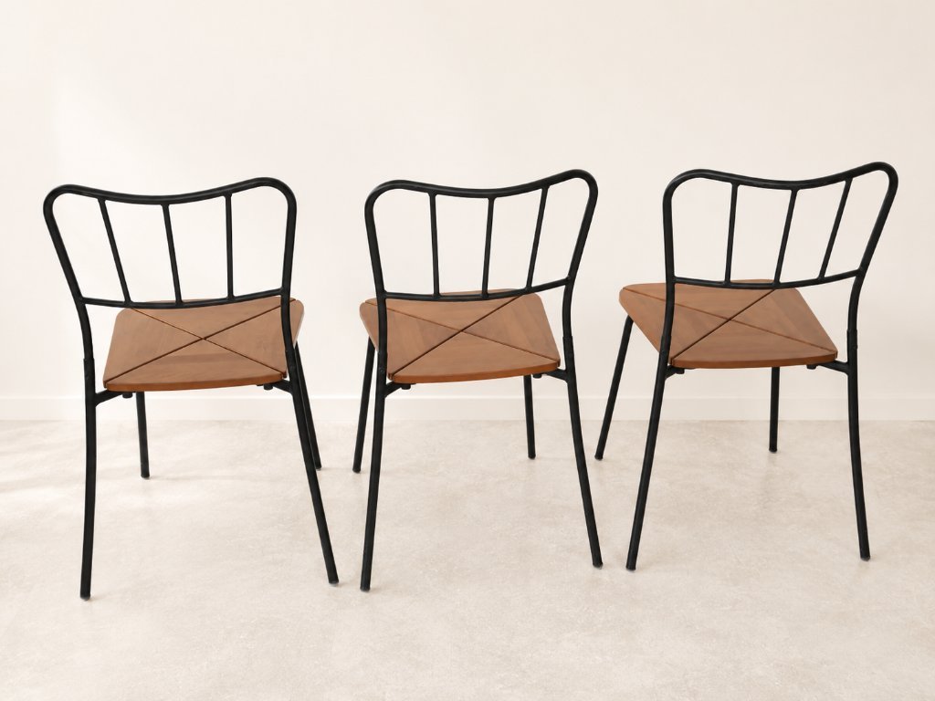 IKEA AGNE dining chairs 90s / stackable, industrial / Scandinavian