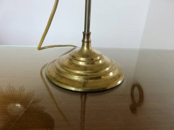 Large Art Nouveau Lamp, Bronze and Marbled Glass, France – A.FRANCE, Table lamps (photo 4 of 13)