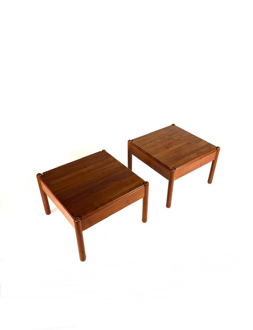 2x vintage Danish teak coffee table, 1970s