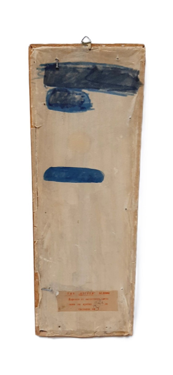 Image 1 of Cornice in legno vintage con fiori secchi naturali, erbario Edelweiss