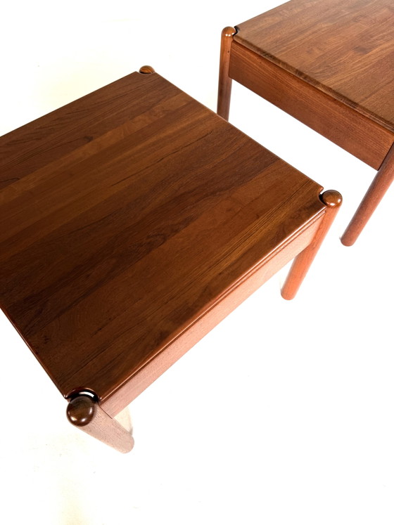 Image 1 of 2x vintage Danish teak coffee table, 1970s