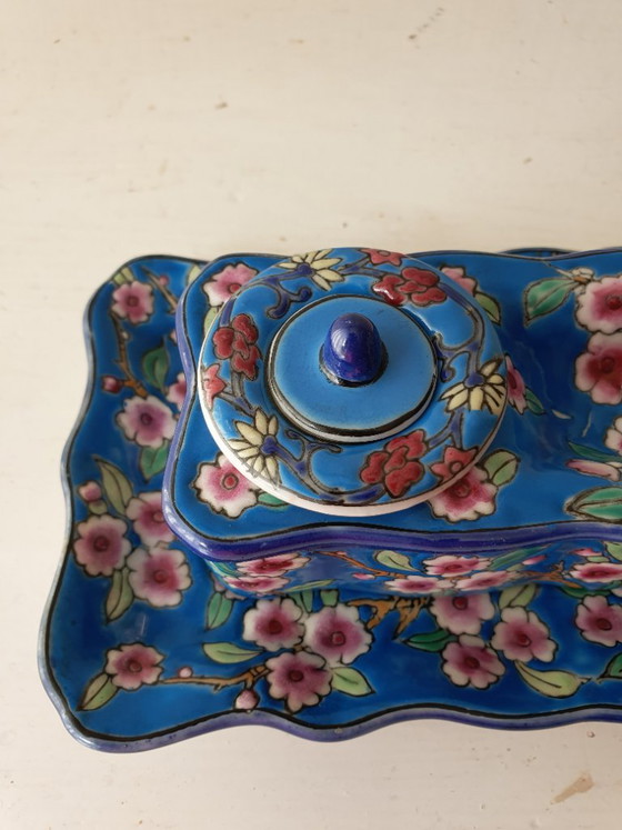 Art Déco Tintenfass Boch Frères Keramis - Émaux De Louvière – Emaux de Louvière, Dekorative Objekte, Ceramic (photo 5 of 10)
