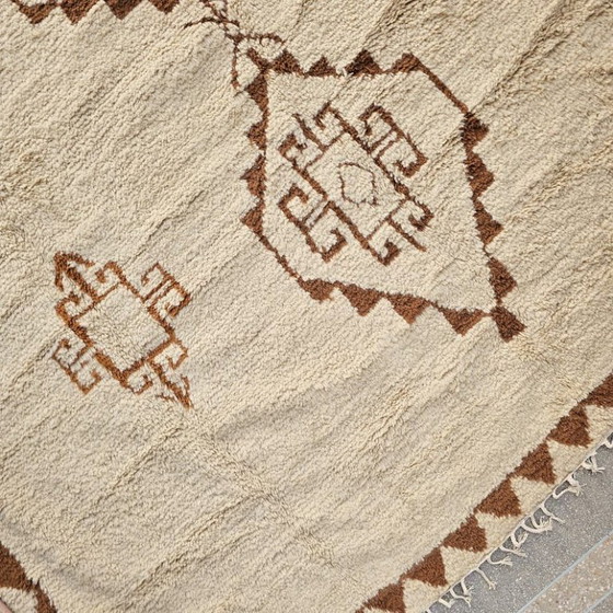 Image 1 of Beni Ourain tapijt | Marokkaans tapijt op maat, vierkant tapijt van 400x400 cm