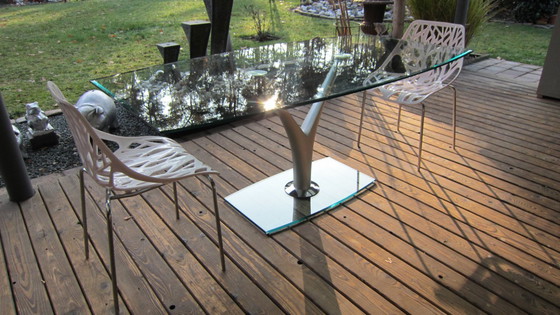 Image 1 of Glazen Design tafel "Rolf Benz" type 1210. Prachtige staat!
