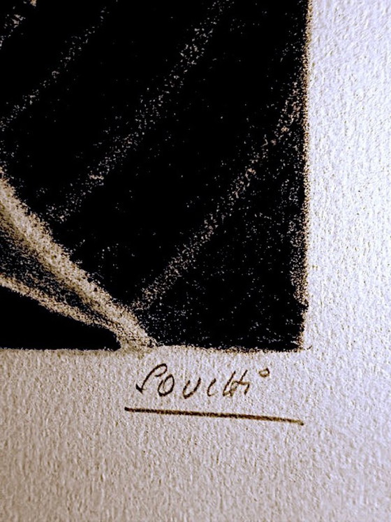 Image 1 of Litografia originale – Composizione astratta nei colori autunnali – Firmata – Edizione limitata 13/99