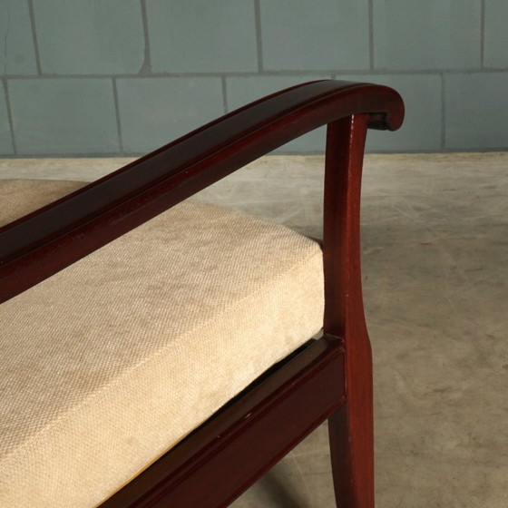 Image 1 of Coin salon/ensemble de sièges vintage – bois d'acajou – années 1960/70