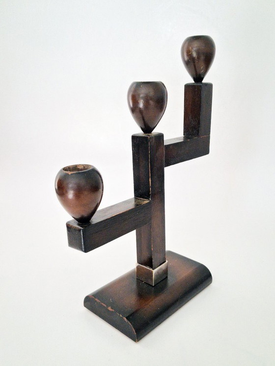 Kandelaar Set Art Deco – Kandelaars en kaarsen, Wood (photo 6 of 17)
