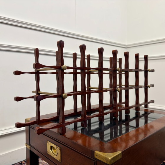 Original Globe Wernicke Large Wine Rack for Bookcase, Wood, Brass, Brown (photo 5 of 6)