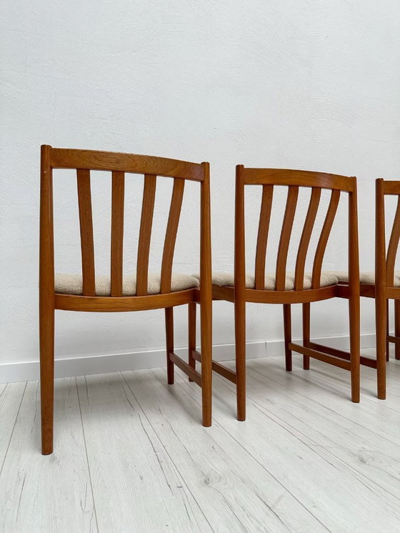 Image 1 of 4x Vintage Teak Dining Chairs by Slagelse Møbelværk 60s