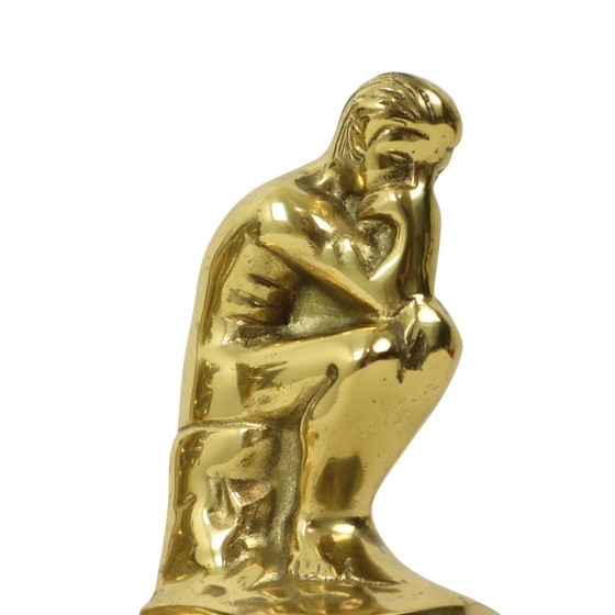 Image 1 of Italienische Messing-Buchstützen Der Denker