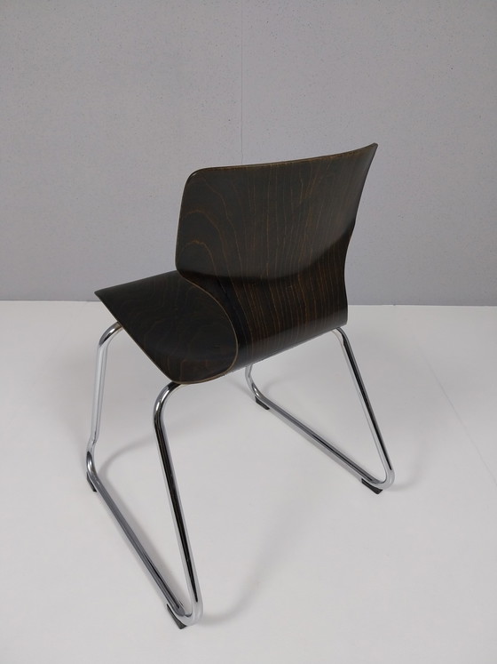 Image 1 of 10 x Vintage Vanerum Pagholz Stoelen, Jaren 60 - 70