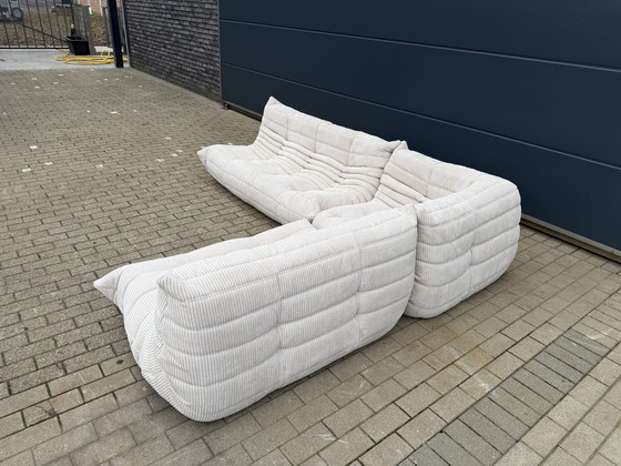 Image 1 of Ligne Roset Togo 3-seater, 2-seater and corner sofa in Beige Corduroy