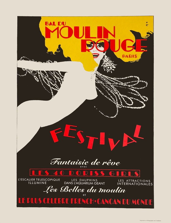 Image 1 of René GRUAU Moulin Rouge - Festival - Dream Fantasy originele poster 2009