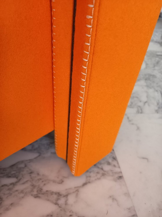 Image 1 of Fauteuil CASSINA Utrecht 637 en Laine Kvadrat Orange 13L par Gerrit Thomas Rietveld