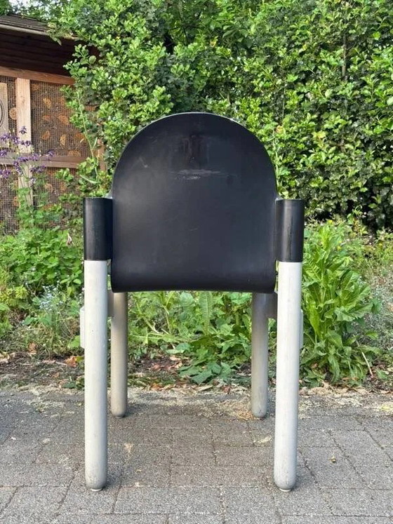 Thonet Flex Stapelstühle in Grey Wash, Designklassiker von Gerd Lange, Esszimmerstühle, Holz, Grau, Retro (Foto 8 von 16)