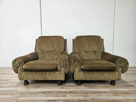 Image 1 of Een paar Italiaanse fauteuils uit de jaren 70.