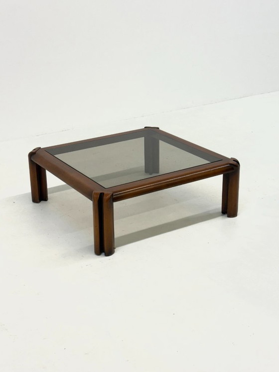 Image 1 of Square Italian coffee table with glass top