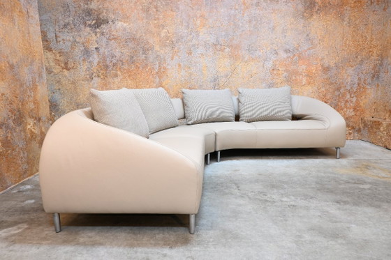 New Upholstered Leather Leolux Vol De Reve Design "Corner Sofa" – Textile (photo 4 of 8)