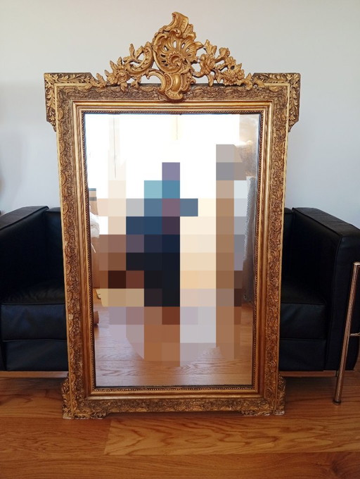 Antique Louis Philippe plaster mirror