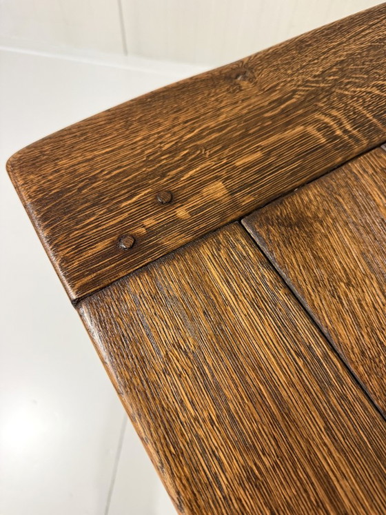Mesa consola rústica de roble años 60, Madera, Marrón (foto 18 de 19)