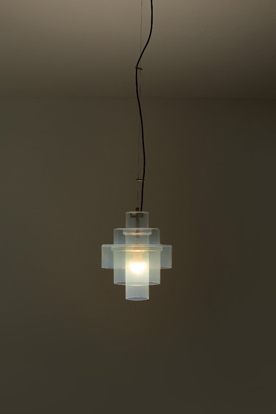Lampada a Sospensione LS-120 3 Livelli - Anni '70 - Carlo Nason, Mazzega, Lampade a sospensione, Metallo (foto 9 di 14)