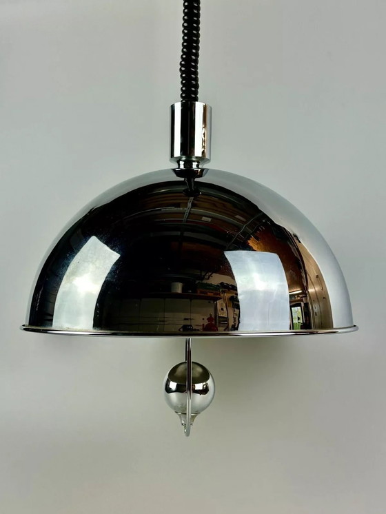 Image 1 of Lámpara de techo colgante Florian Schulz P58 de latón, años 60 y 70, Space Age