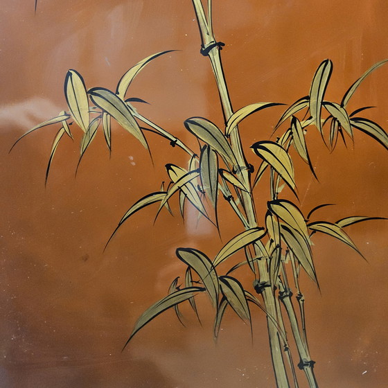 Image 1 of Paesaggio cinese d&#39;epoca con templi (foglia d&#39;oro) Paesaggio cinese d&#39;epoca con templi