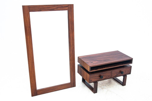 Commode avec miroir, design danois, années 1960