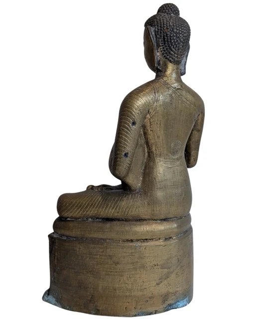 Sitzender Shakyamuni Buddha mit predigender Mudra – bronzene Tempelstatue – Bildhauerei (photo 6 of 13)