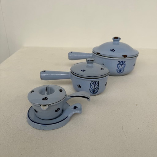 Set Dru enamel pans