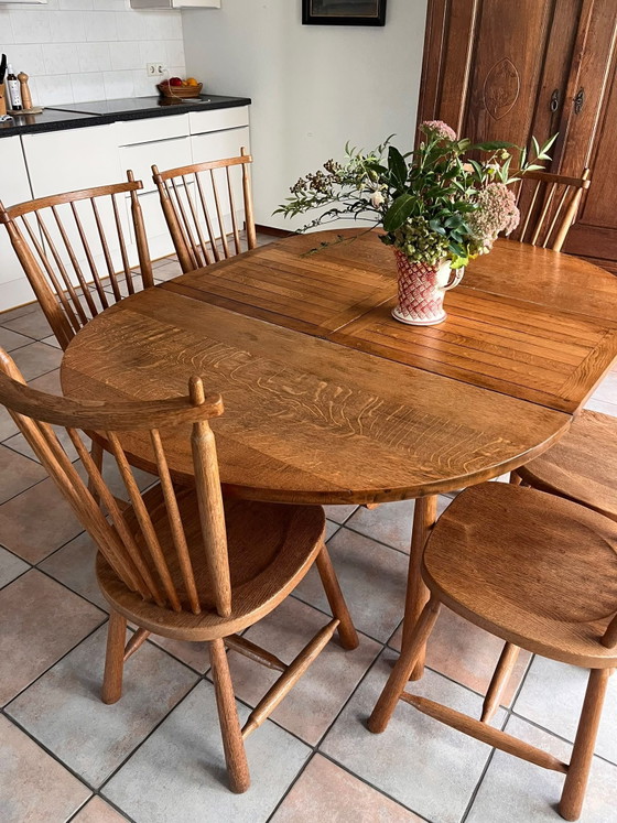 Sedie da pranzo a fuso vintage De Ster Gelderland, Legno, Marrone (foto 2 di 9)