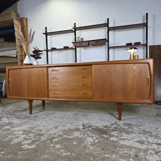 H.P. Hansen Danish Sideboard, Vintage TV Cabinet, Wall Unit – dressoirs, Wood (photo 2 of 15)